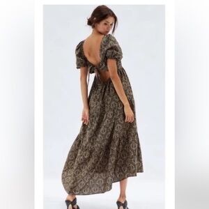 MINKPINK Blue and White Long Sleeve Dress